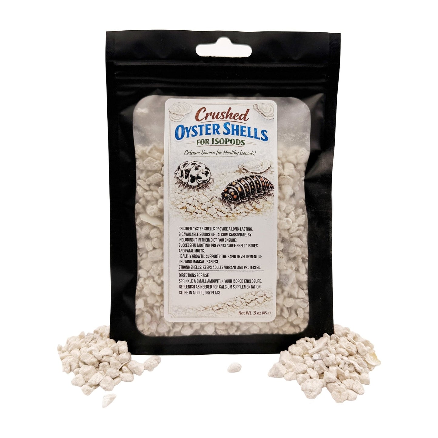 Crushed Oyster Shell – Isopod Calcium 3oz - Wild Pet Supply
