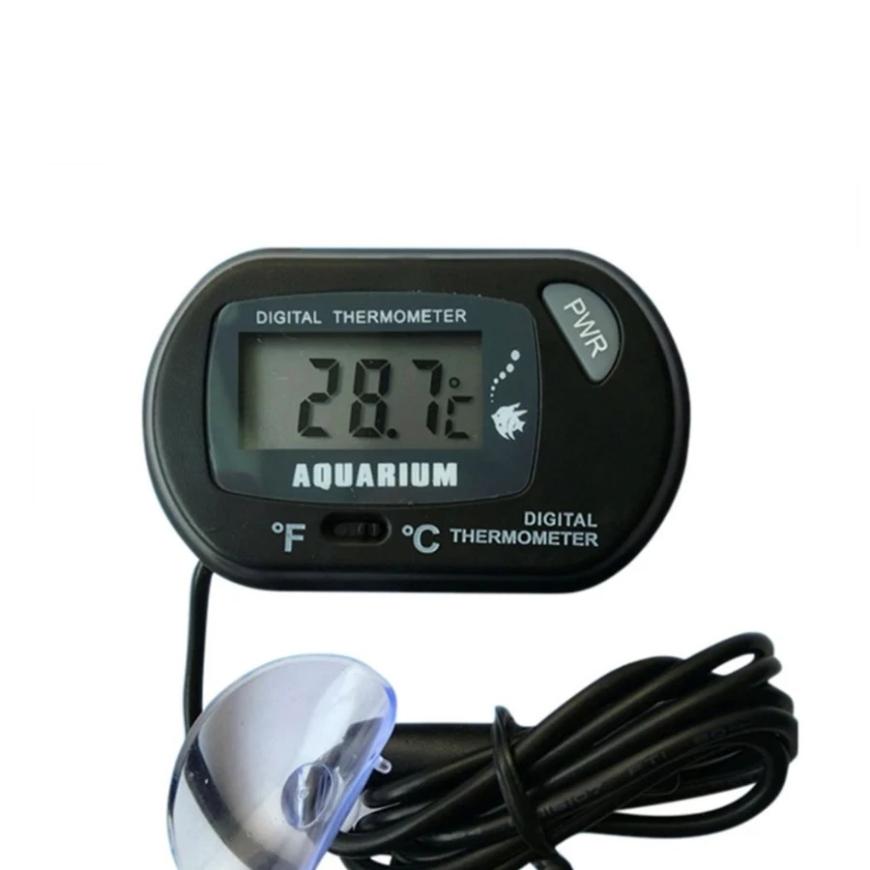 ELECTROPRIME 1X(Fish Tank Aquarium Thermometer Glass Meter Water  Temperature Gauge Sucti T2E1 : : Pet Supplies