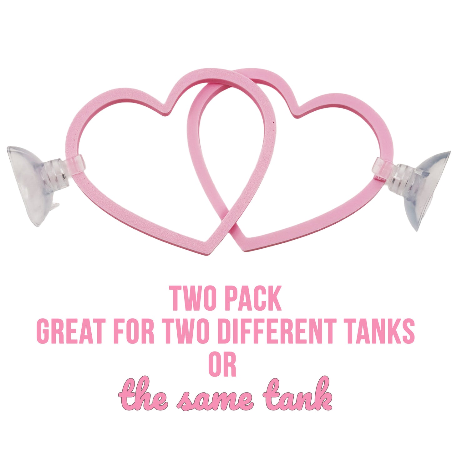Heart Swim Rings – Betta Exercise Toy 2 Pack