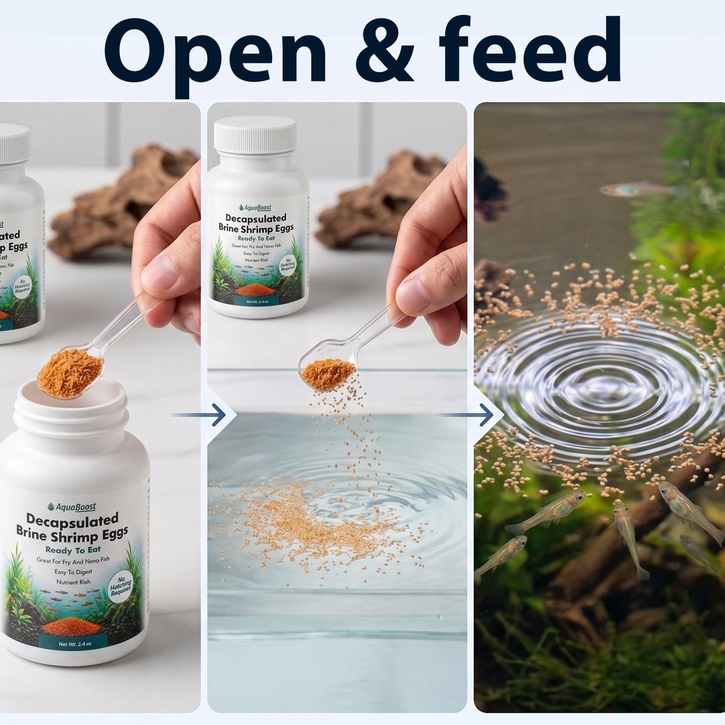 AquaBoost Decapsulated Brine Shrimp – 2.4oz - Wild Pet Supply