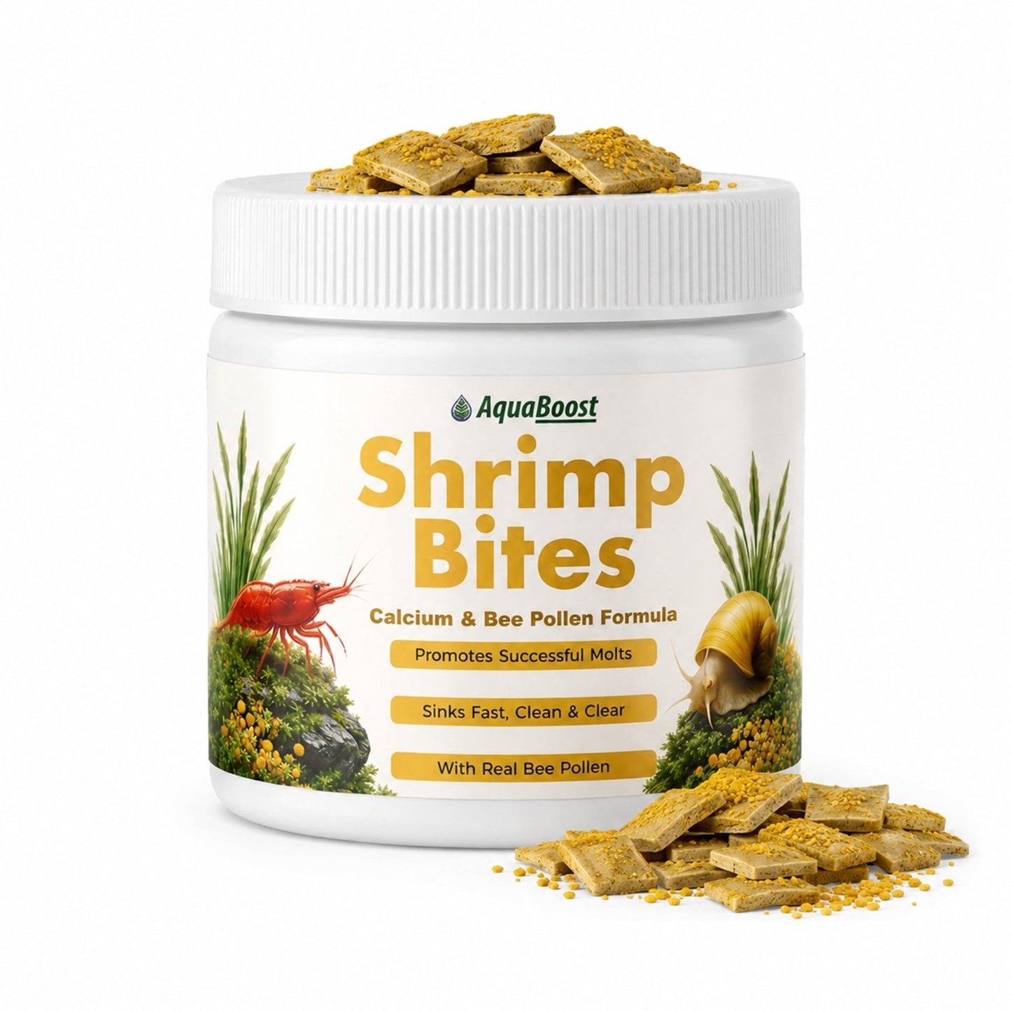 AquaBoost Shrimp Bites – Calcium Tablets - Wild Pet Supply