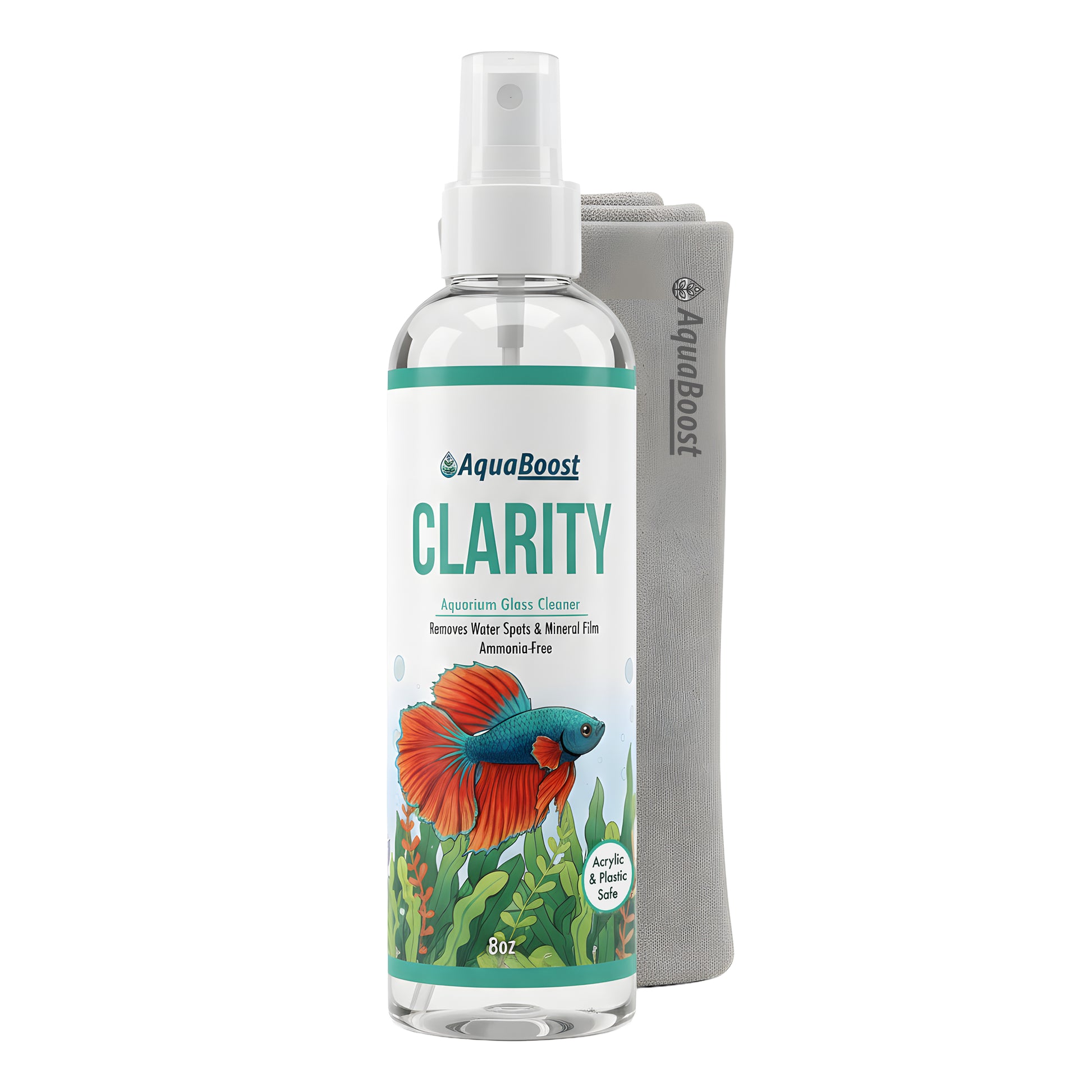 Aquarium Glass Cleaner – 8oz Spray Kit
