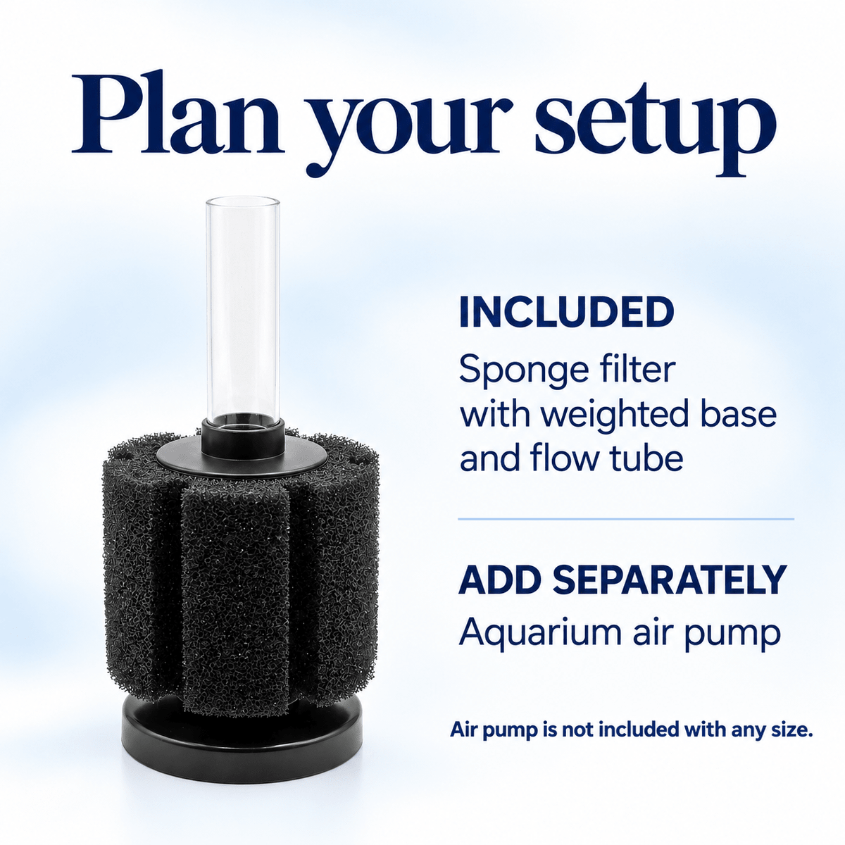 Aquarium Sponge Filter | Fine Pore - Wild Pet Supply