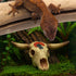 Cow Skull Reptile Hide – Desert - Style Resin Cave for Lizards, Snakes, Geckos & Aquariums - Wild Pet Supply