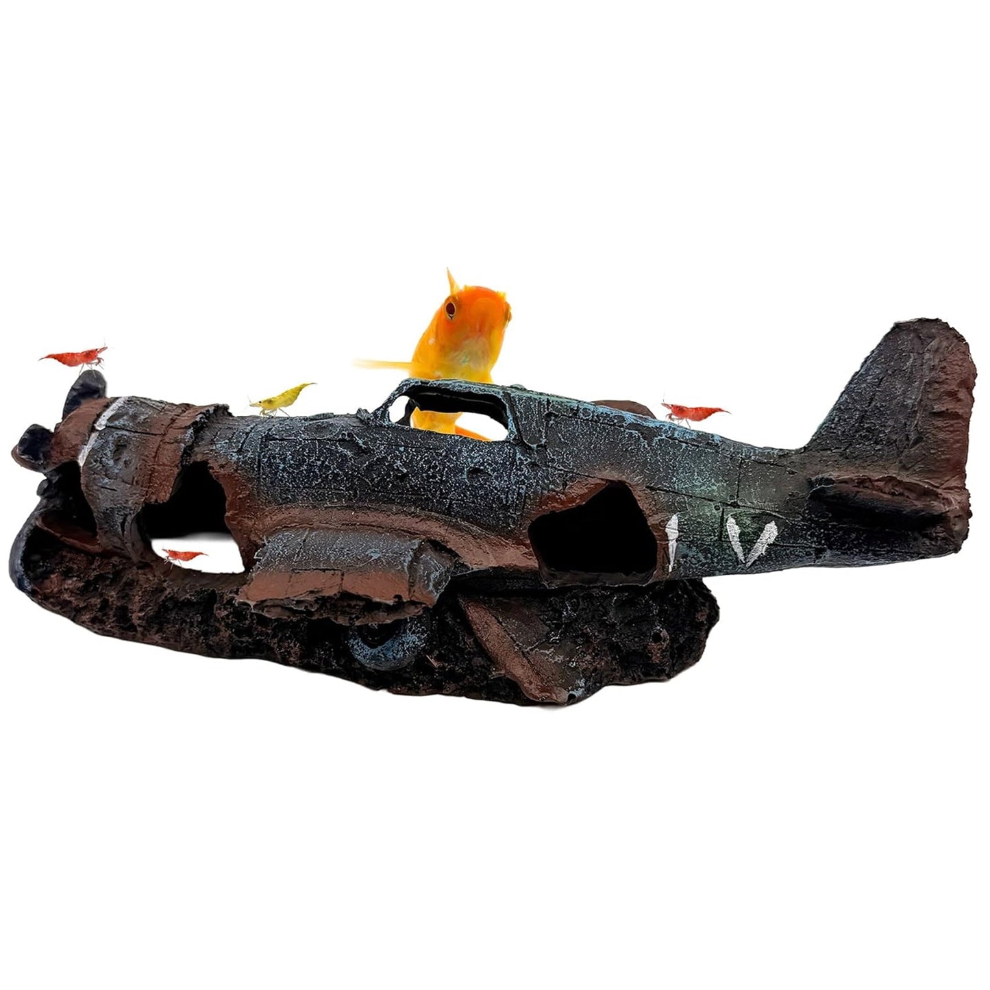 Crashed Plane Wreck Cave – 9 Inch Shelter - Wild Pet Supply