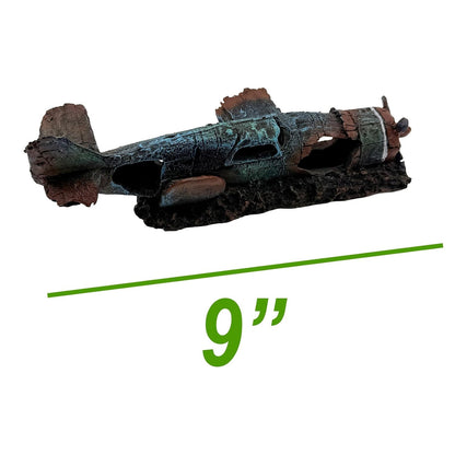Crashed Plane Wreck Cave – 9 Inch Shelter - Wild Pet Supply
