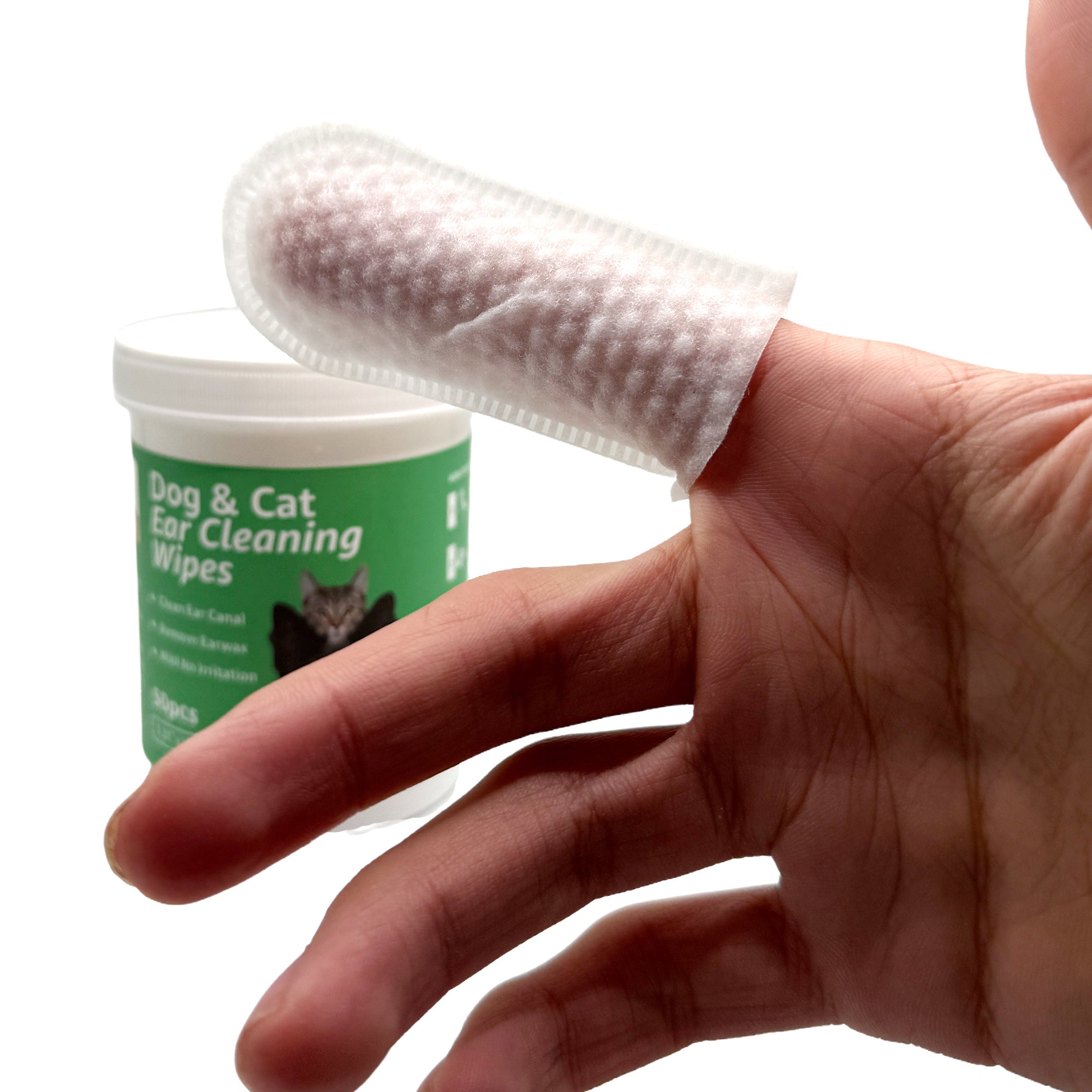 CTWPets Dog & Cat Ear Cleaning Wipes, Green Tea Scent, 50 Count - Wild Pet Supply
