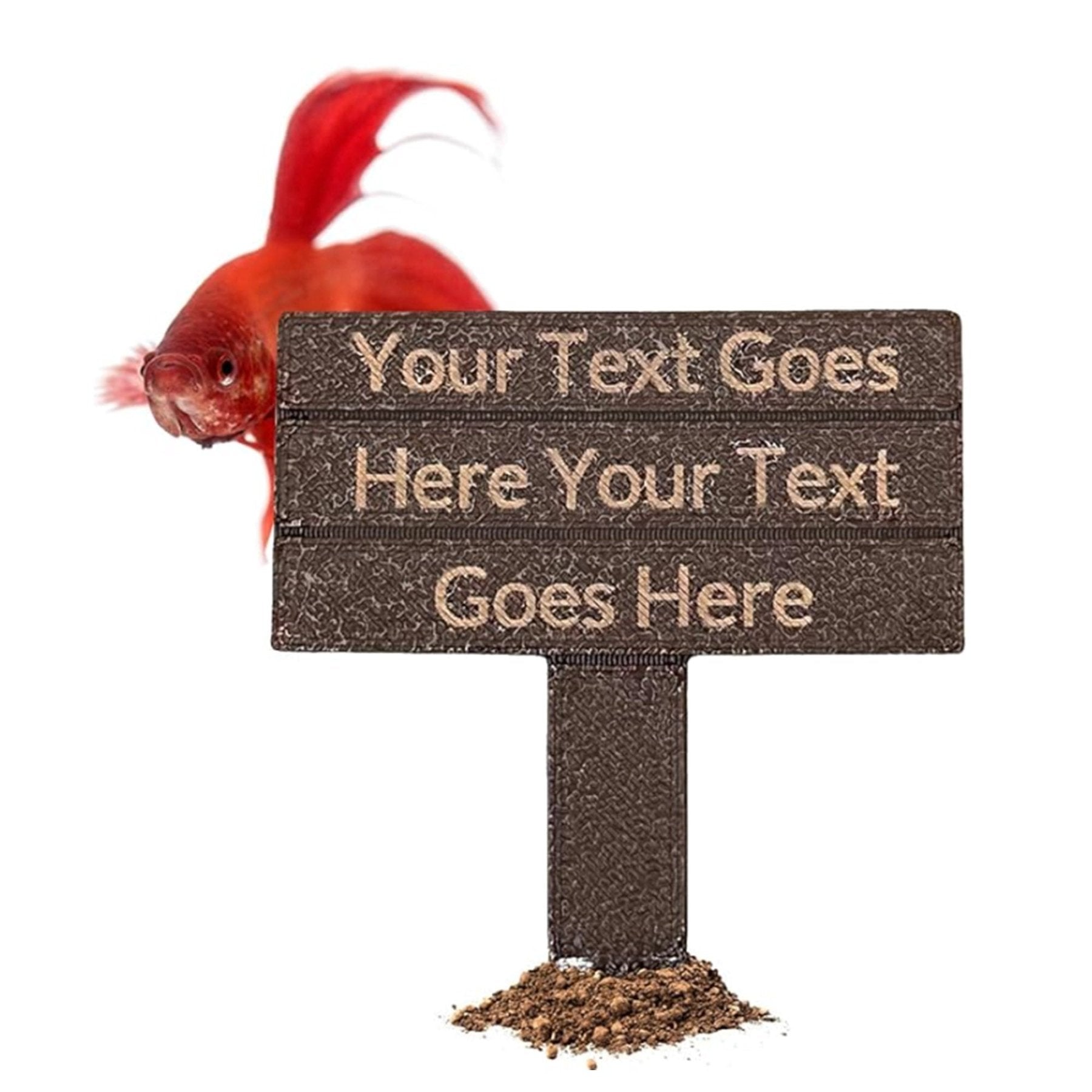 Custom Aquarium Sinking Sign, Terrarium & Reptile Safe Custom Text - Wild Pet Supply