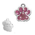 Custom Sparkly Paw Dog Tag – Personalized Glitter Pet ID with 2 Lines - Wild Pet Supply