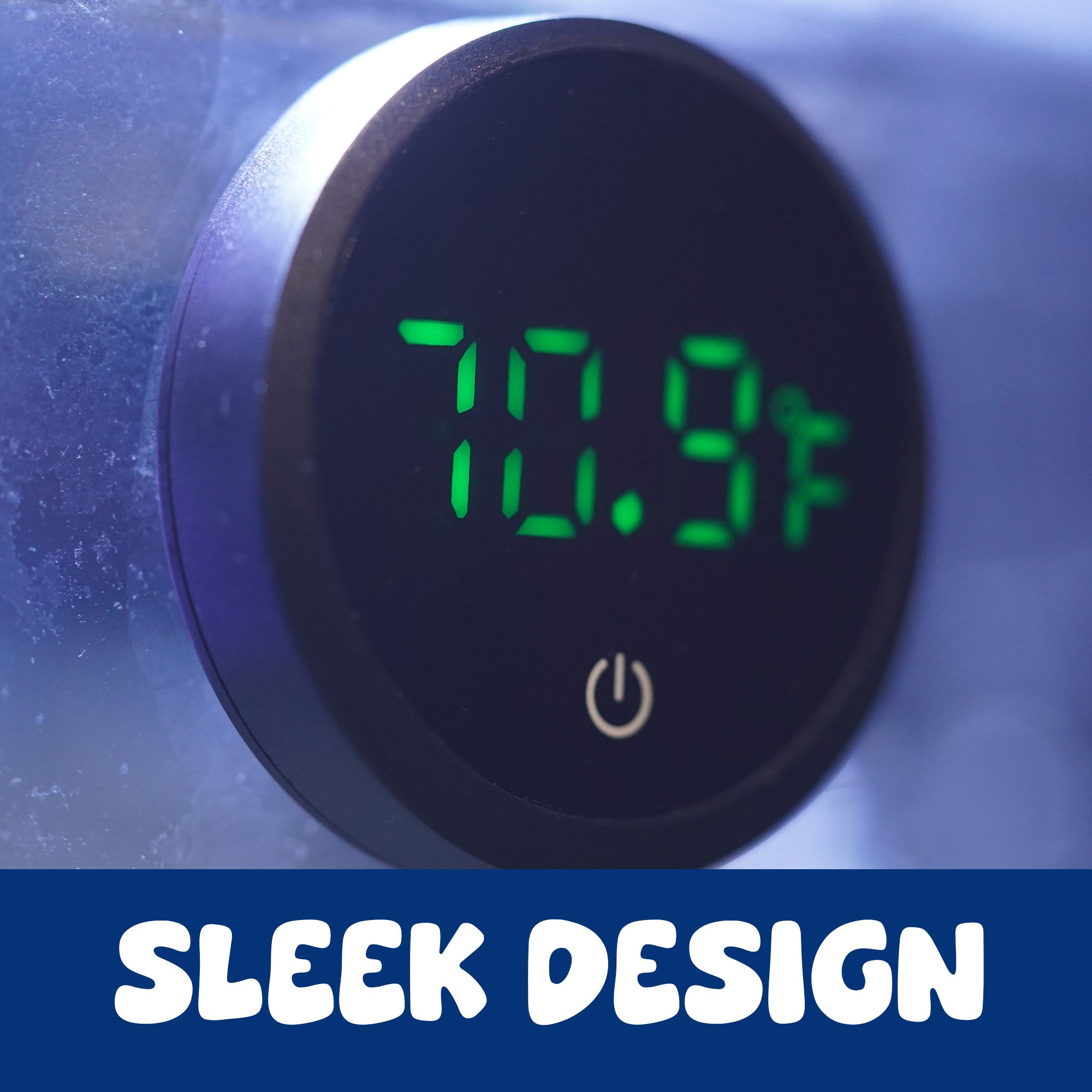 Digital Fish Tank Thermometer, LED Display, ±0.9°F Accuracy, for Aquarium, Fish, Axolotl, Turtle - Wild Pet Supply