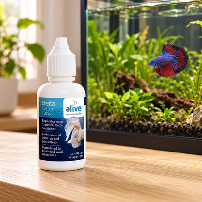 Elive Betta Natural Habitat Aquarium Treatments Water Conditioner Fish Tank 1 oz - Wild Pet Supply