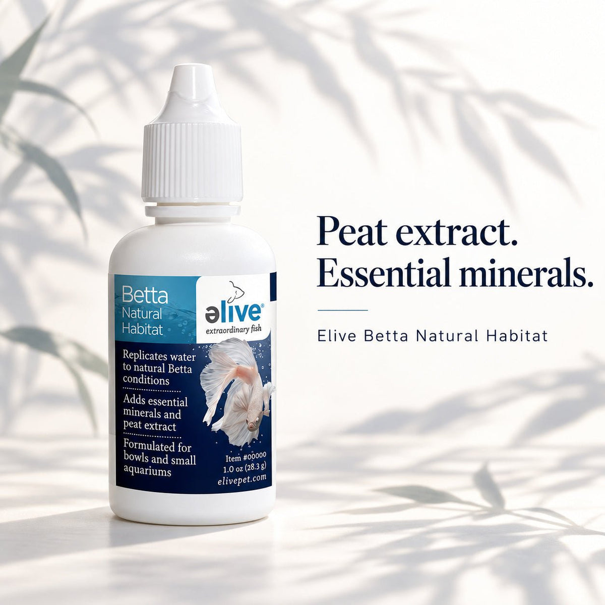 Elive Betta Natural Habitat Aquarium Treatments Water Conditioner Fish Tank 1 oz - Wild Pet Supply