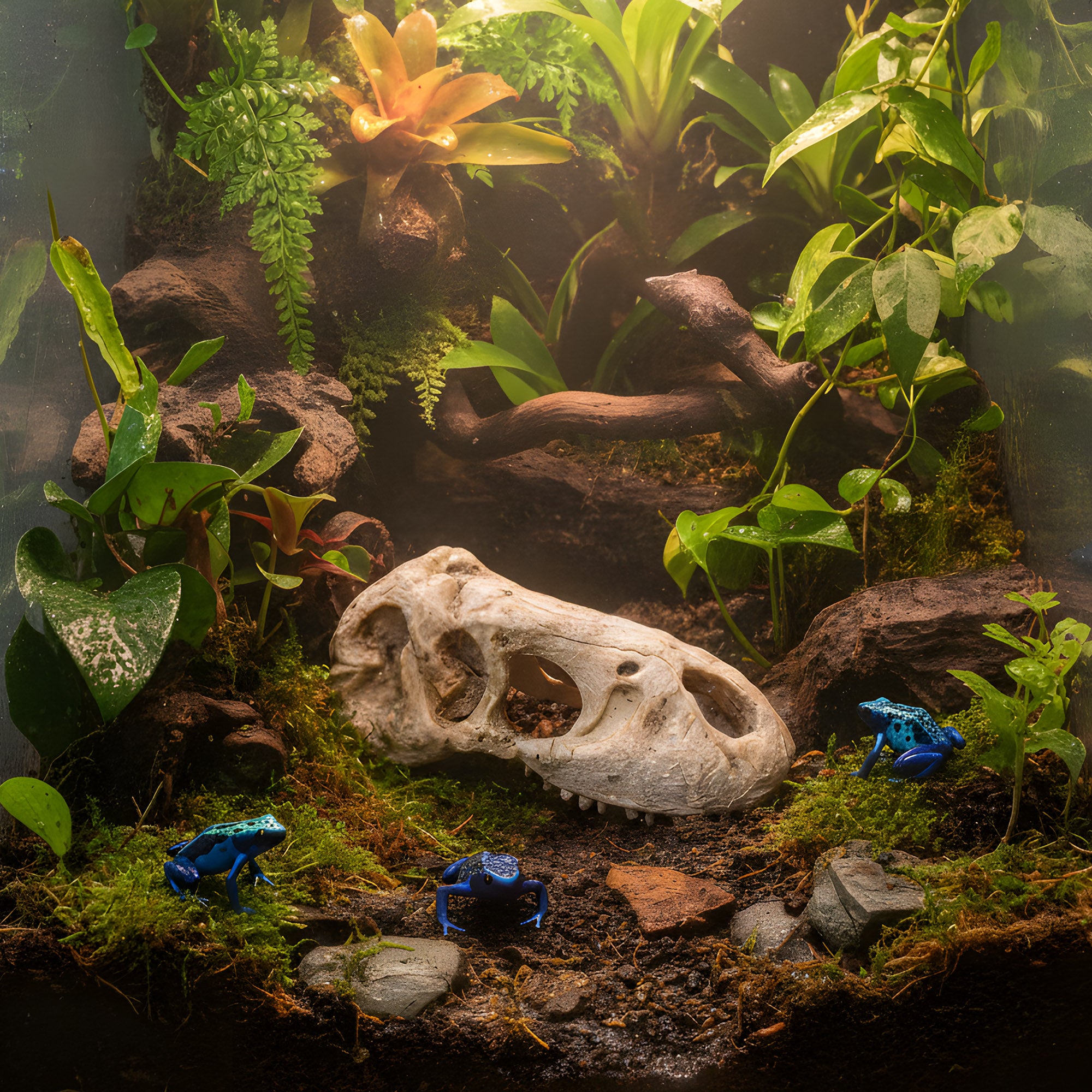 T-Rex Skull Fossil Head Tank Ornament – 5.7" Large Dinosaur Bone Decoration for Aquariums, Terrariums & Reptile Habitats – Resin Jurassic Statue for Fish, Lizards, Geckos & More