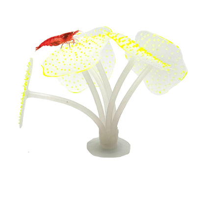 Glowing Artificial Coral – Starlight Feather Silicone Aquarium Decoration for UV & Blue Light Tanks - Wild Pet Supply