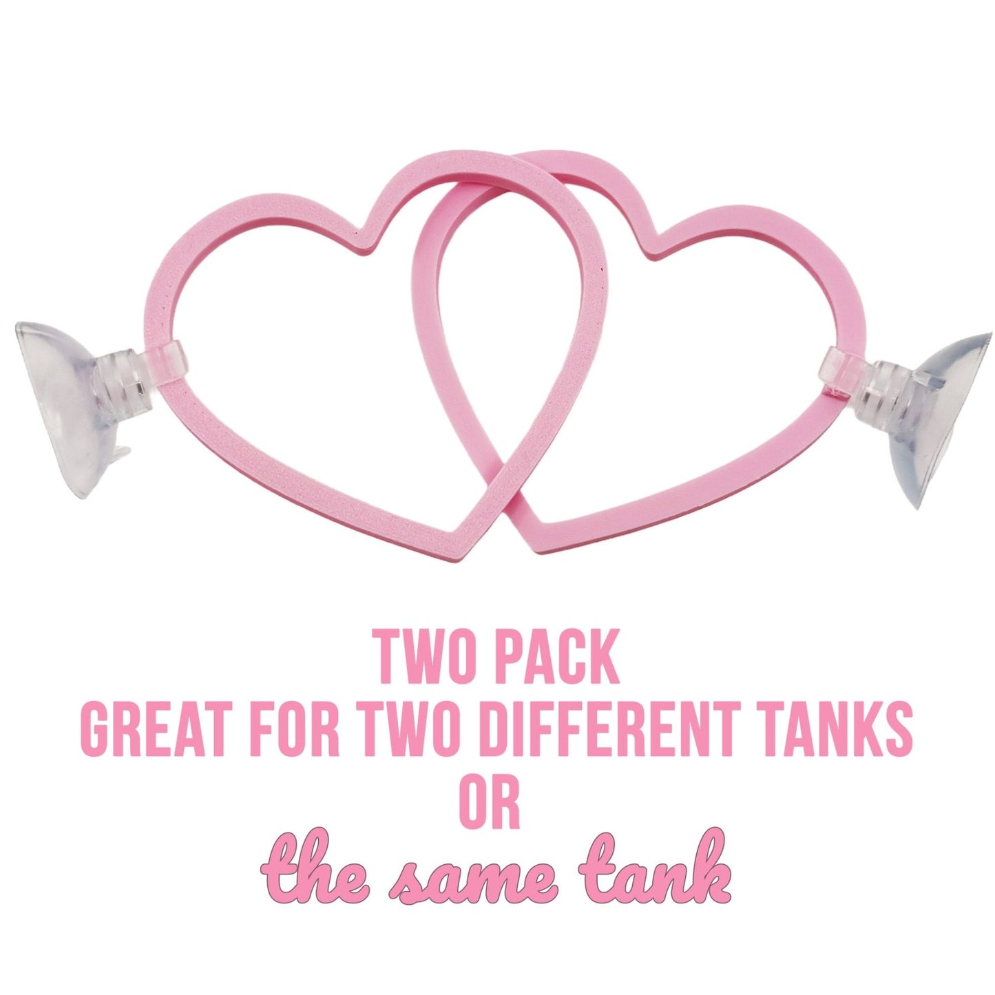 Heart Swim Rings – Betta Exercise Toy 2 Pack - Wild Pet Supply