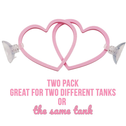 Heart Swim Rings – Betta Exercise Toy 2 Pack - Wild Pet Supply