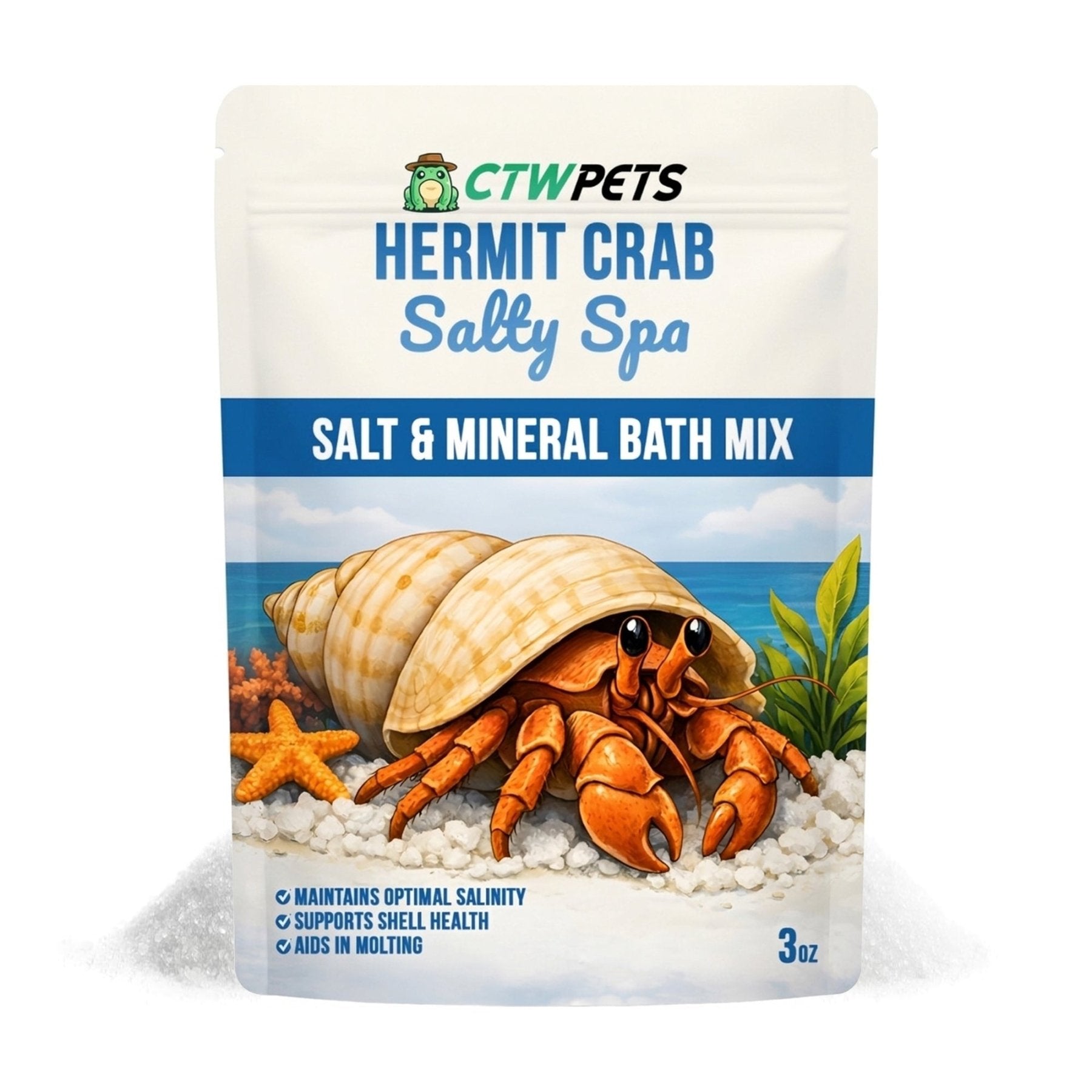 Hermit Crab Saltwater Soak Mix – Salty Spa - Wild Pet Supply