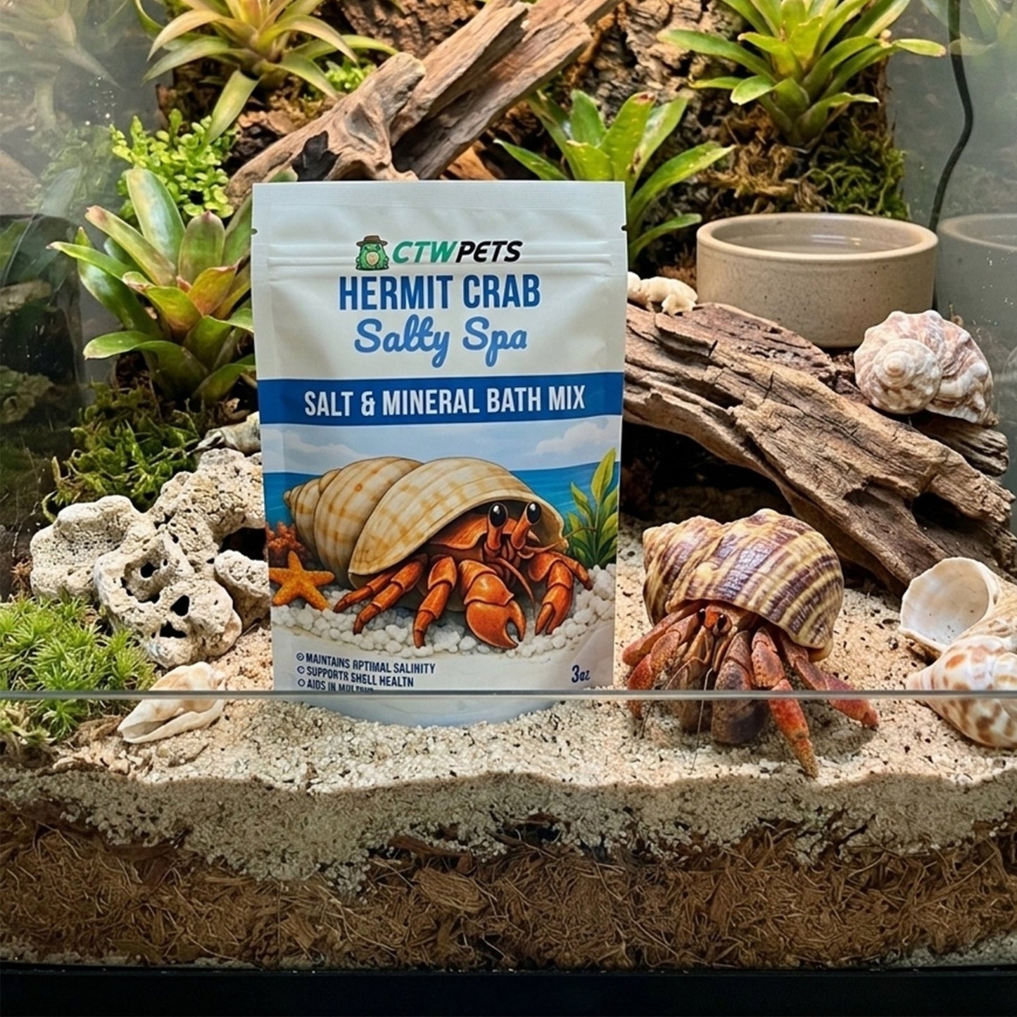 Hermit Crab Saltwater Soak Mix – Salty Spa - Wild Pet Supply