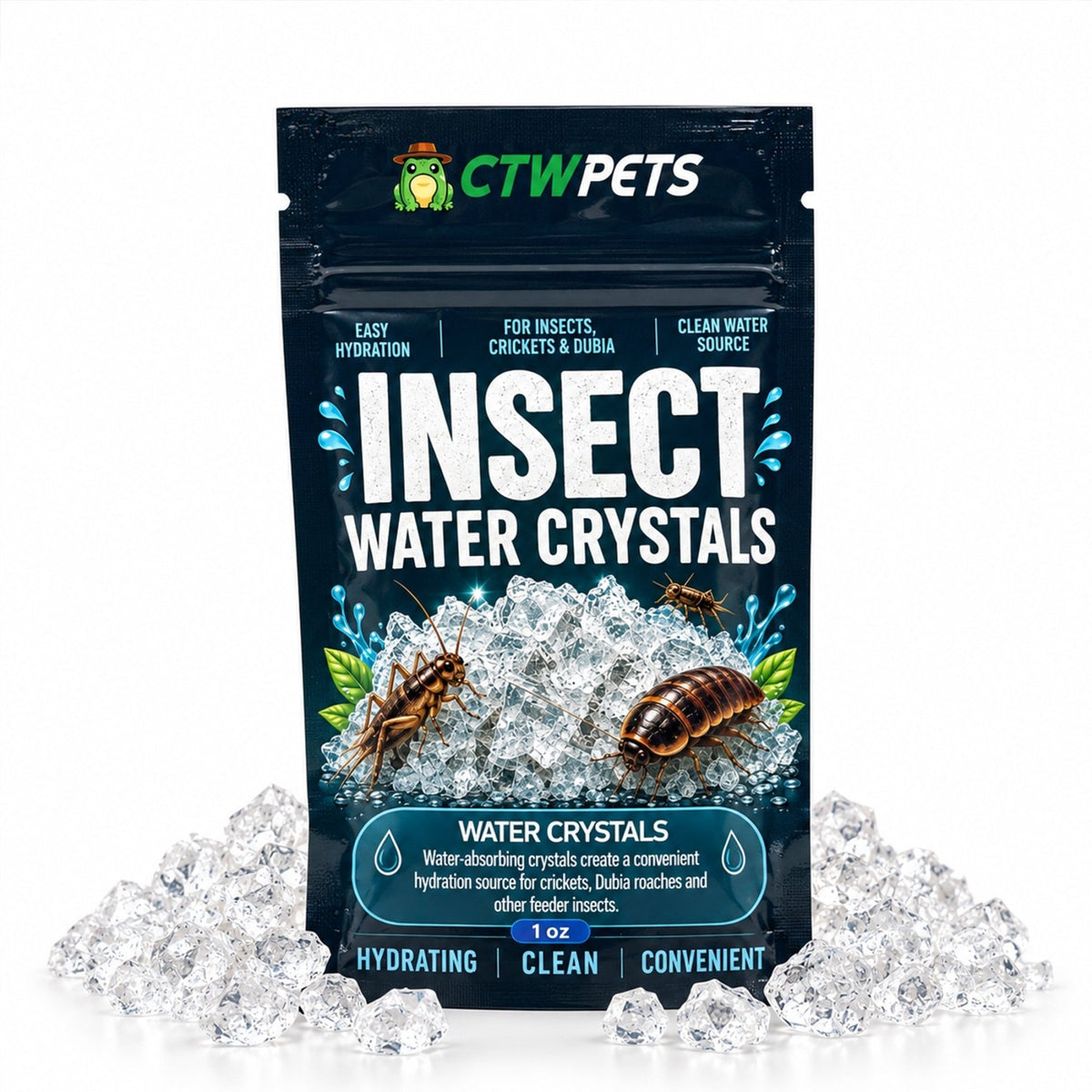 Insect Water Crystals – Hydration Gel 1oz - Wild Pet Supply