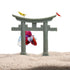 Japanese Shinto Torii Gate – Asian Aquarium Decor, Sandstone Fish Tank Shrine Ornament, Betta & Aquatic Hideout - Wild Pet Supply