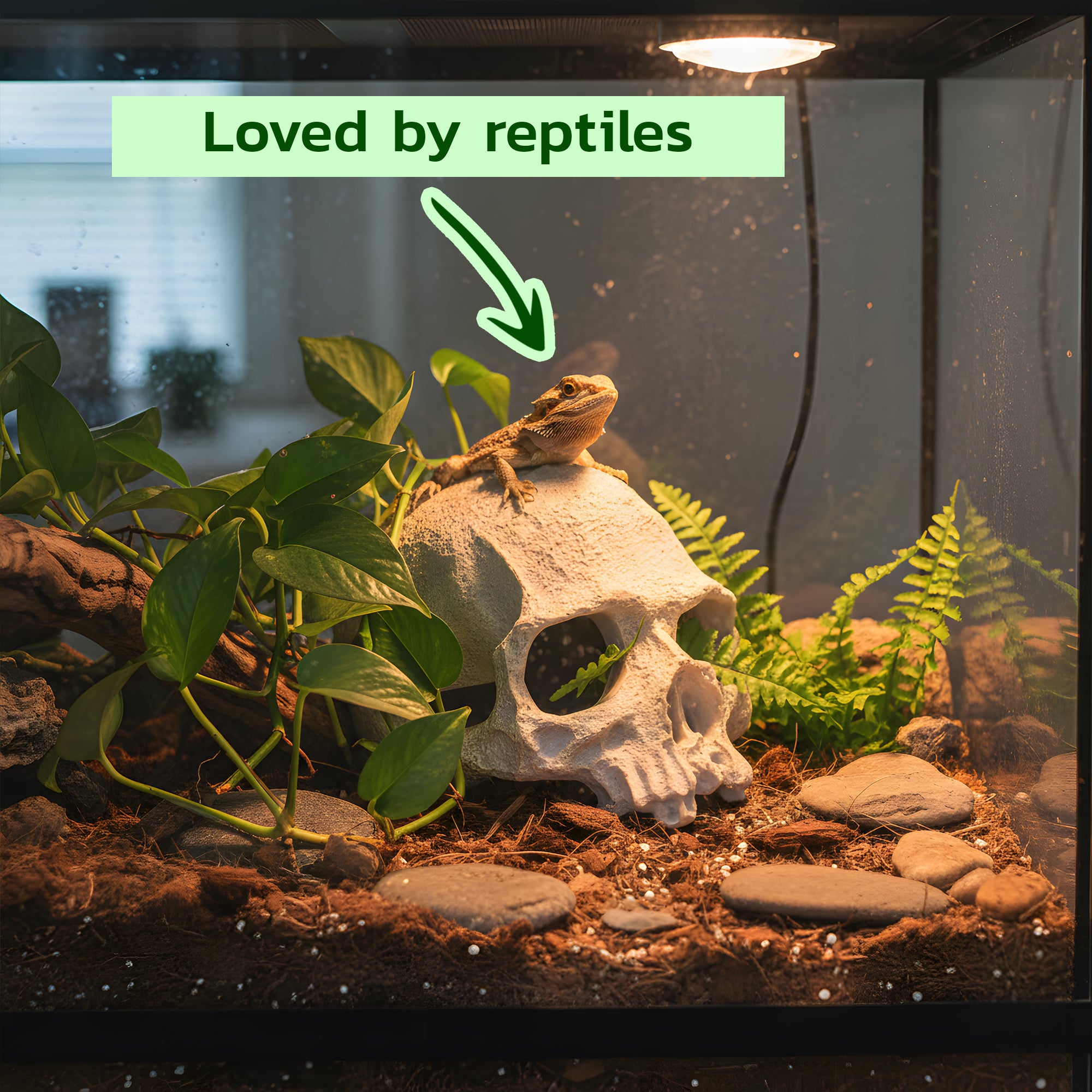 Human Skull Aquarium Decor – Resin Sinking Hide for Betta Fish, Shrimp & Small Aquatic Pets