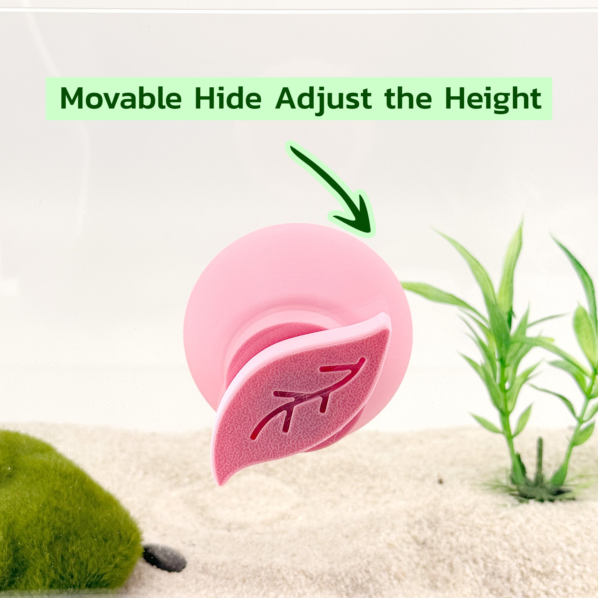 Magnetic Leaf Pod Hide – Glass-Mounted Frog & Reptile Shelter (Small)