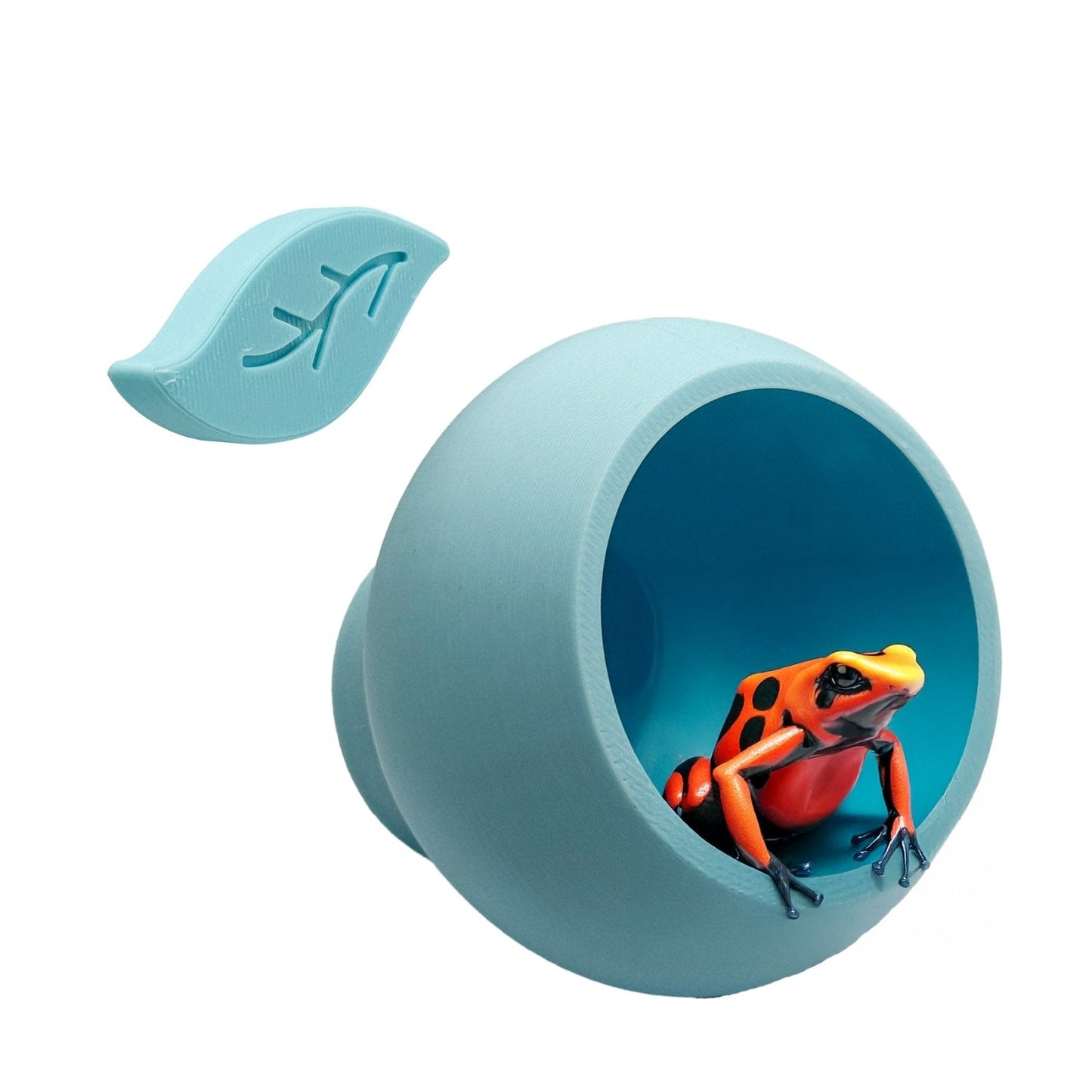 Magnetic Leaf Pod Hide – Glass-Mount Cave - Wild Pet Supply