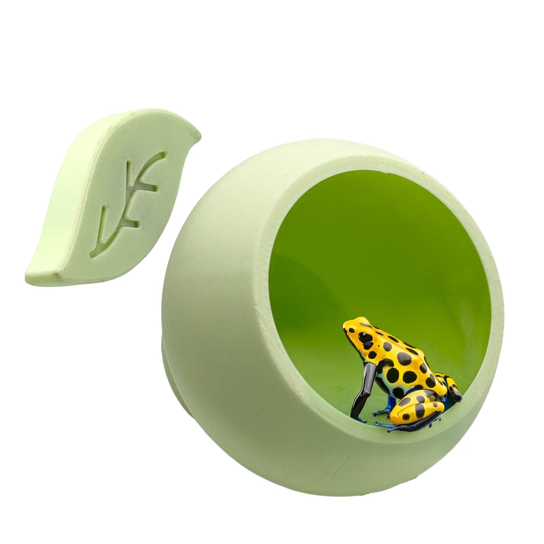 Magnetic Leaf Pod Hide – Glass - Mounted Frog & Reptile Shelter (Small) - Wild Pet Supply