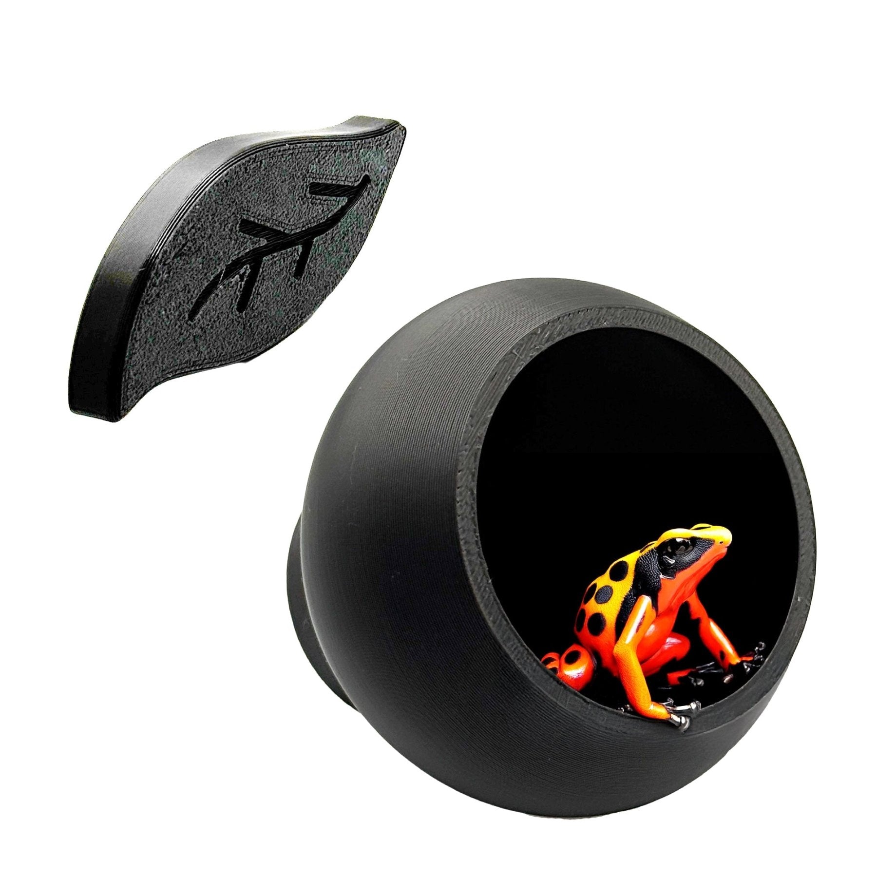 Magnetic Leaf Pod Hide – Glass - Mounted Frog & Reptile Shelter (Small) - Wild Pet Supply