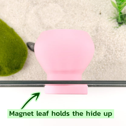 Magnetic Leaf Pod Hide – Glass-Mount Cave