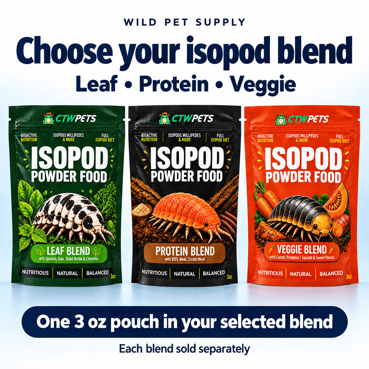 Premium Isopod Millipede Powder Food - Wild Pet Supply
