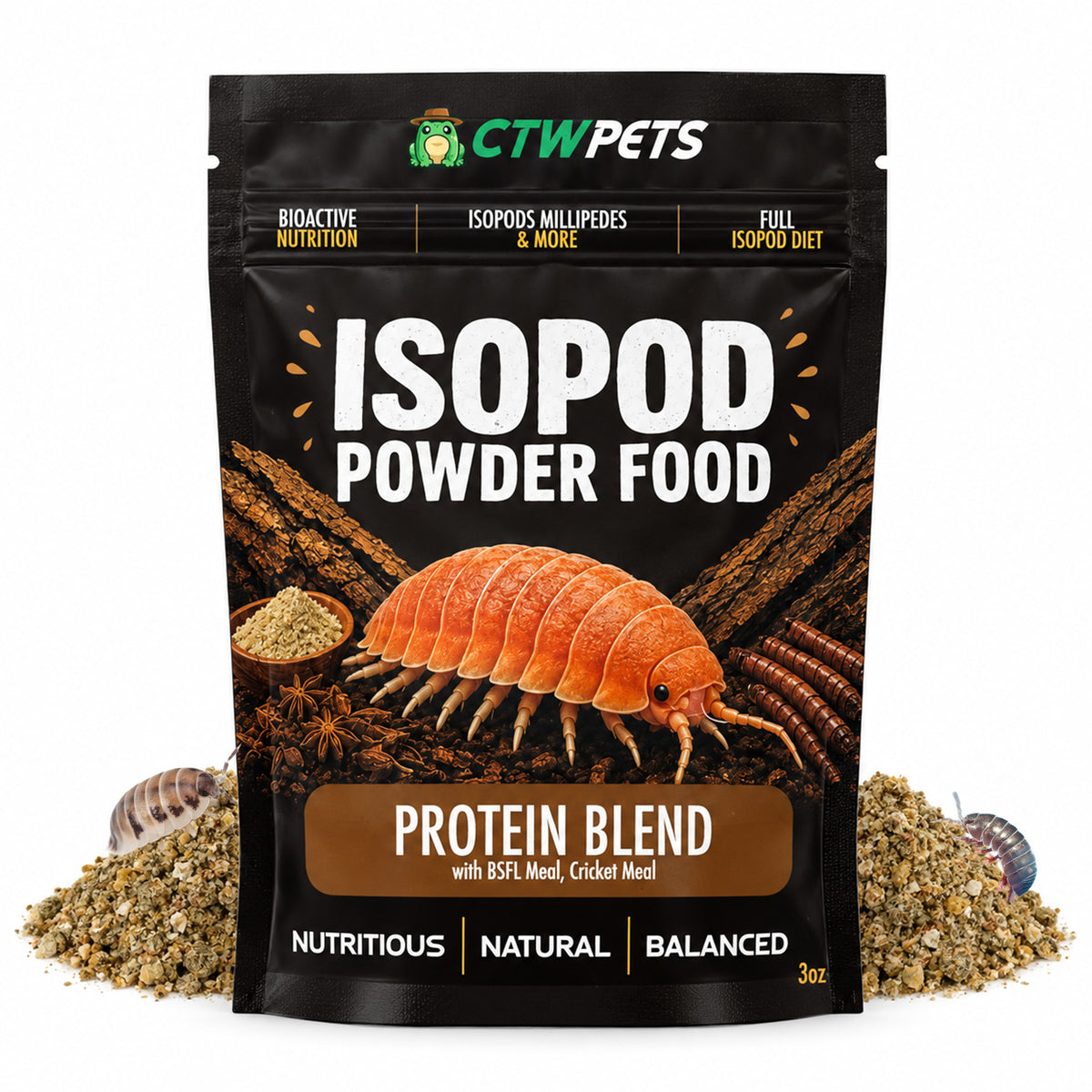 Premium Isopod Millipede Powder Food