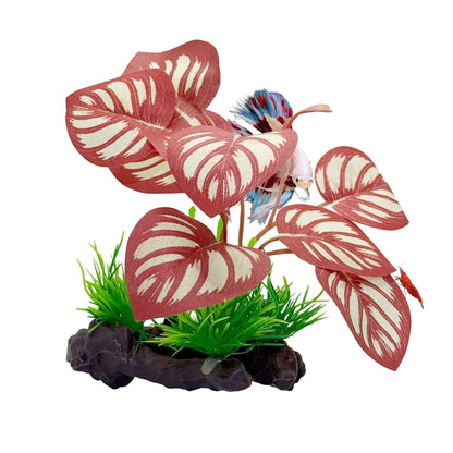 Silk Betta Plant – Natural Driftwood Base - Wild Pet Supply