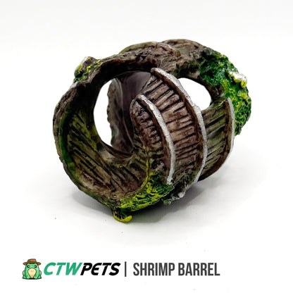 Sunken Barrel Hide – Aquarium Decoration - Wild Pet Supply
