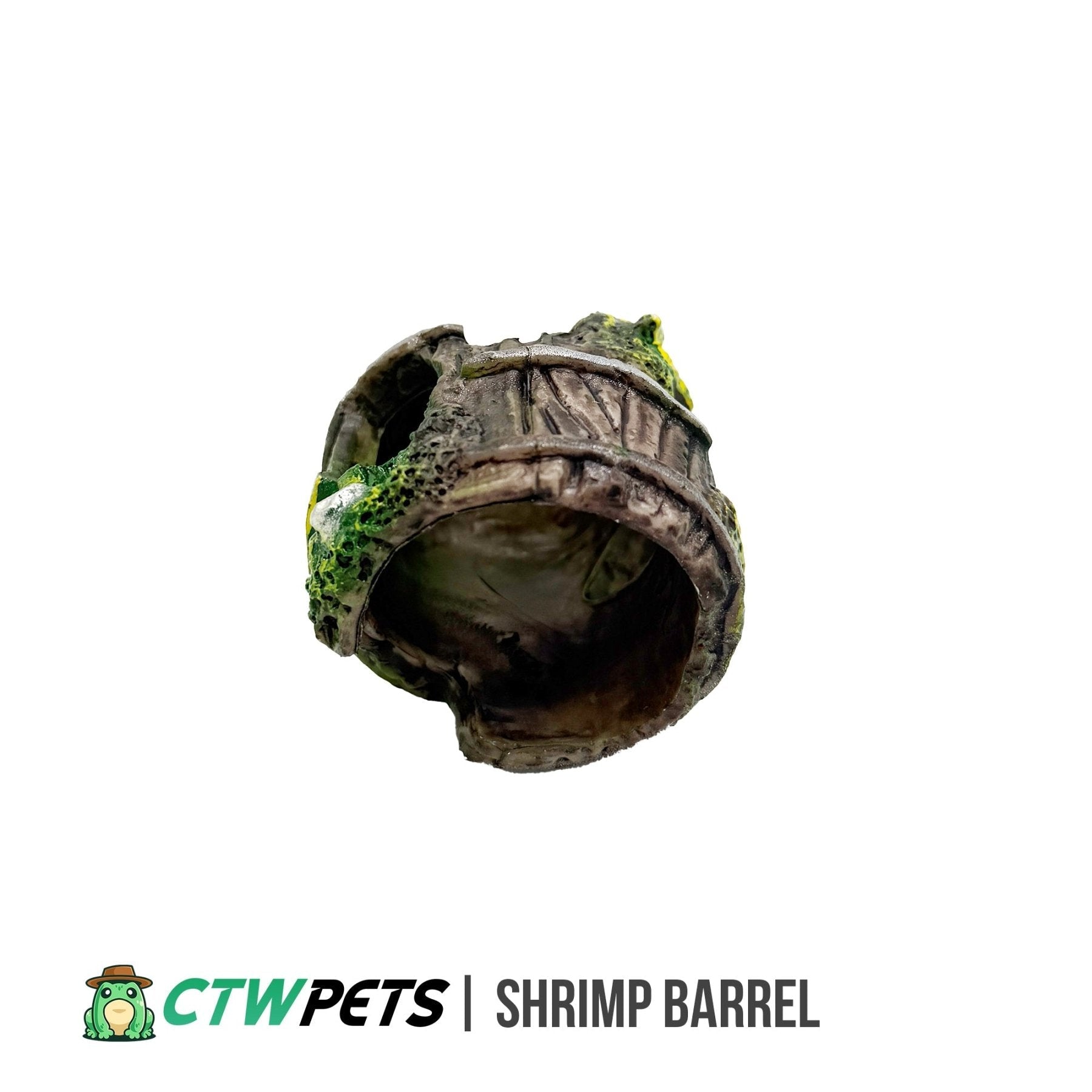 Sunken Barrel Hide – Aquarium Decoration - Wild Pet Supply
