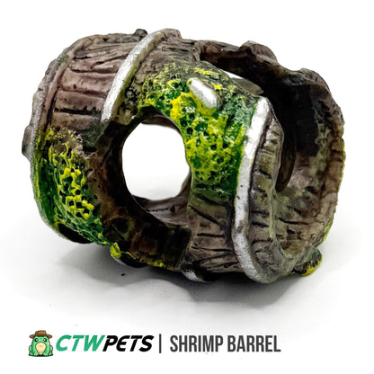 Sunken Barrel Hide – Aquarium Decoration - Wild Pet Supply