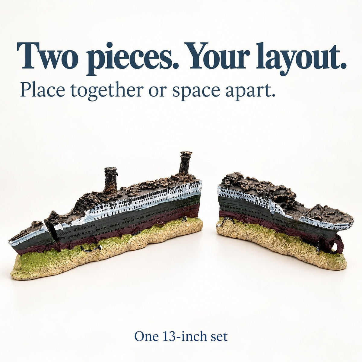 Titanic Shipwreck Ornament – 13 Inch Set - Wild Pet Supply
