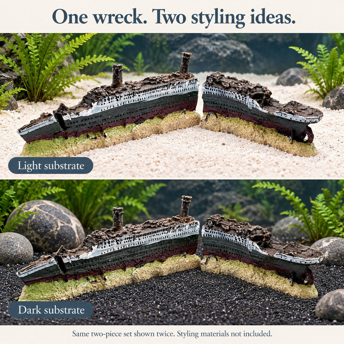 Titanic Shipwreck Ornament – 13 Inch Set - Wild Pet Supply