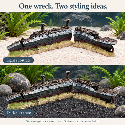 Titanic Shipwreck Ornament – 13 Inch Set - Wild Pet Supply