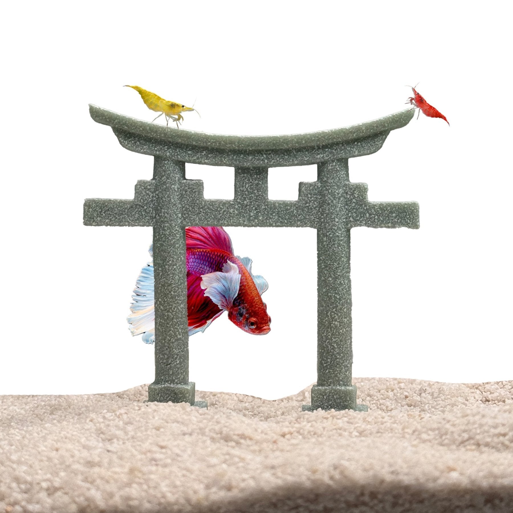 Torii Gate Shrine – Sandstone Aquarium Decor - Wild Pet Supply