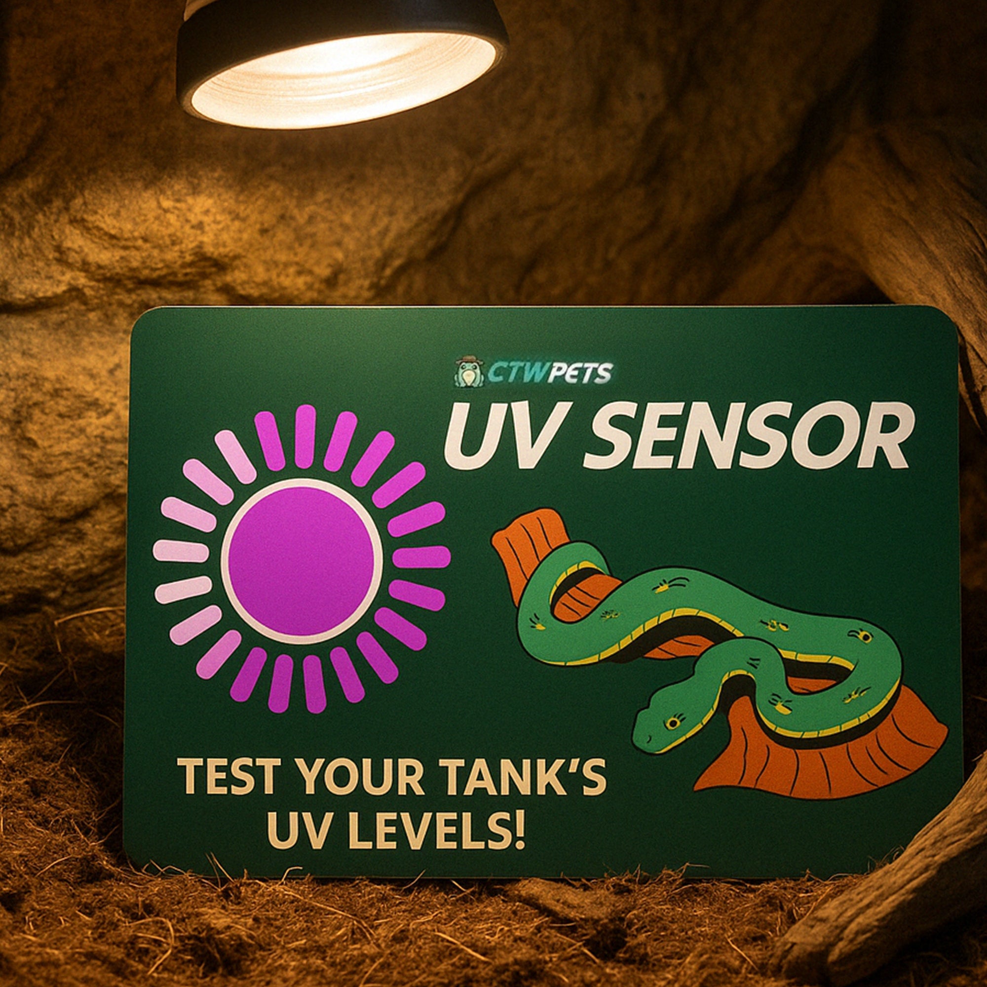UVB Tester Reptile Lamp UV Sensor Reptile UVA UVB Fluorescent Lamp Tester Card - Wild Pet Supply