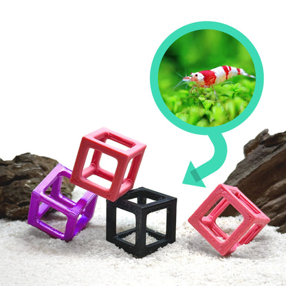 5 Pack Shrimp Square Hiding Cave Shrimp Cichlid Aquarium Ornament Fish Cube Frame Breeding Hiding Cave Shelter For Shrimp - Wild Pet Supply
