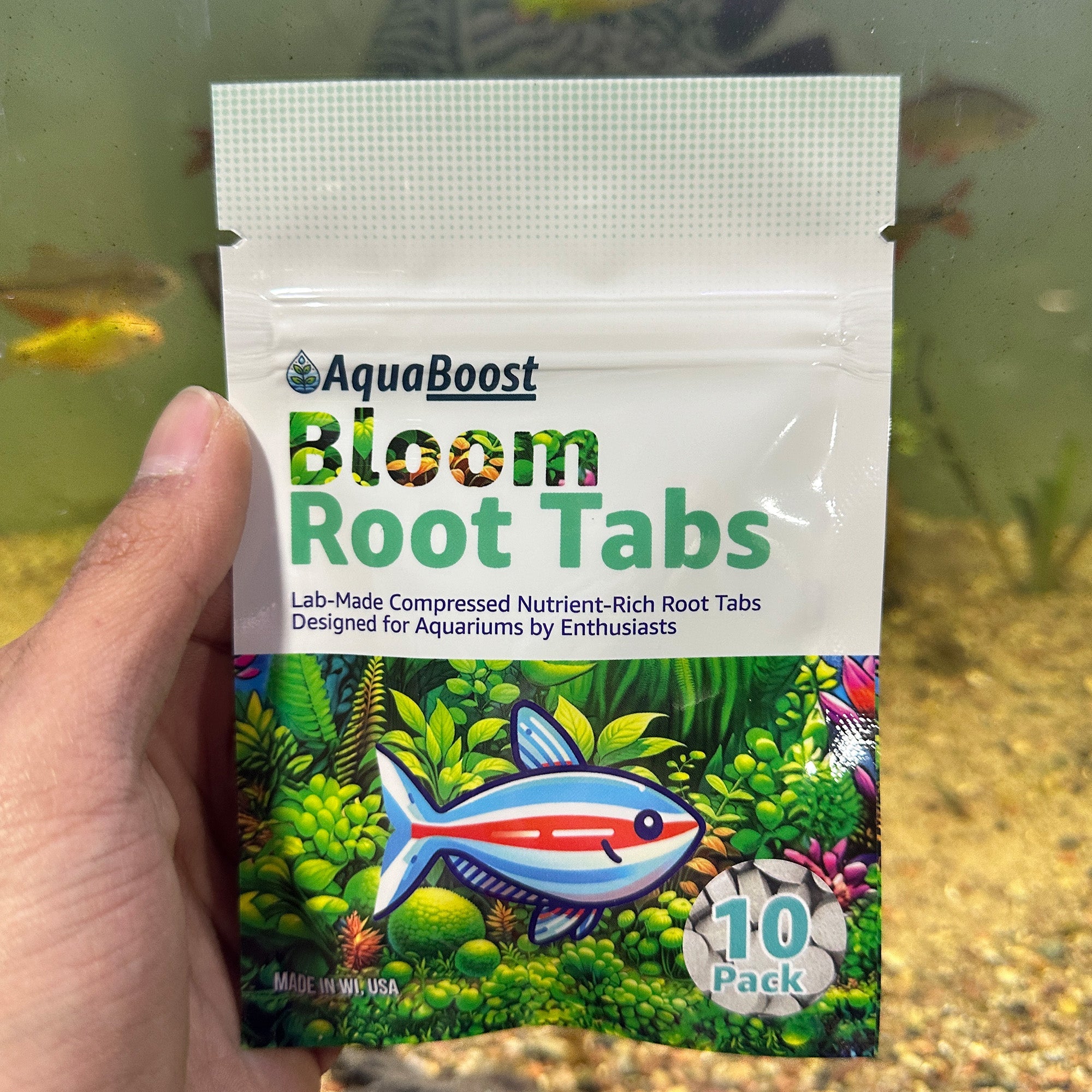 AquaBoost Bloom Root Tabs Aquarium Plant Supplement | Fish Tank Root Tabs - Wild Pet Supply