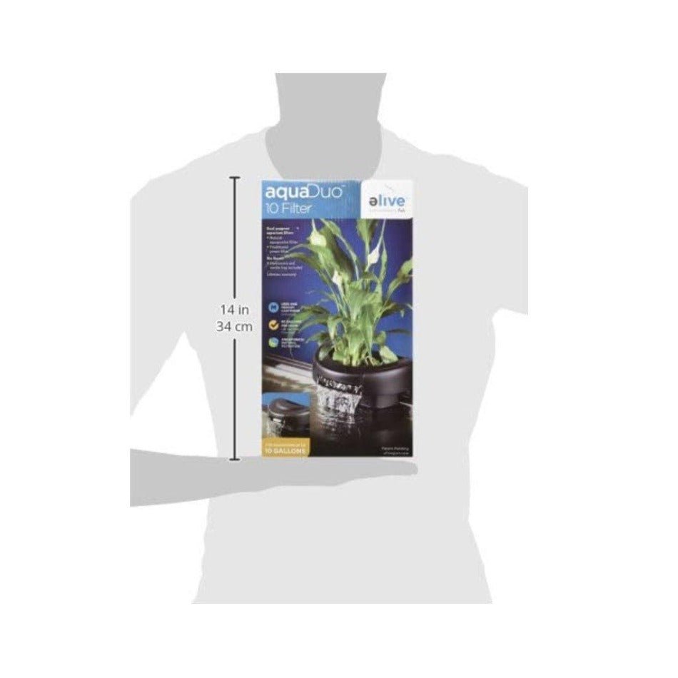 Elive AquaDuo 10 Aquarium Fish Tank Water Filter, Natural Aquaponics - Wild Pet Supply