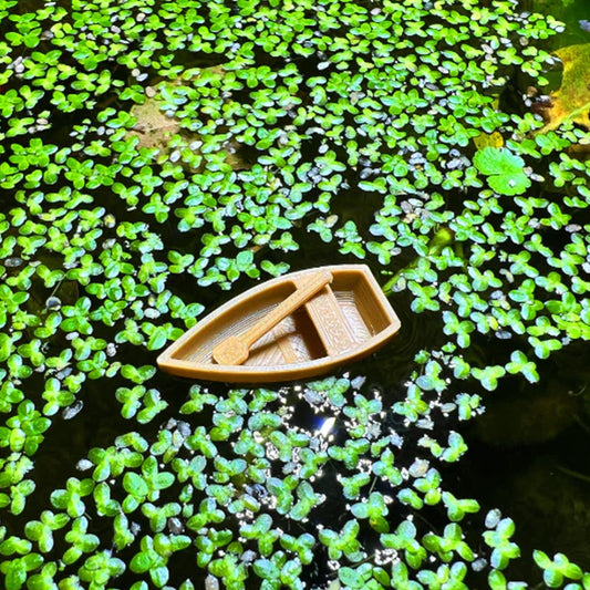 Nano Floating Aquarium Boat - Row Boat Aquarium Decor - Fish Tank Shrimp Betta Decor - Wild Pet Supply