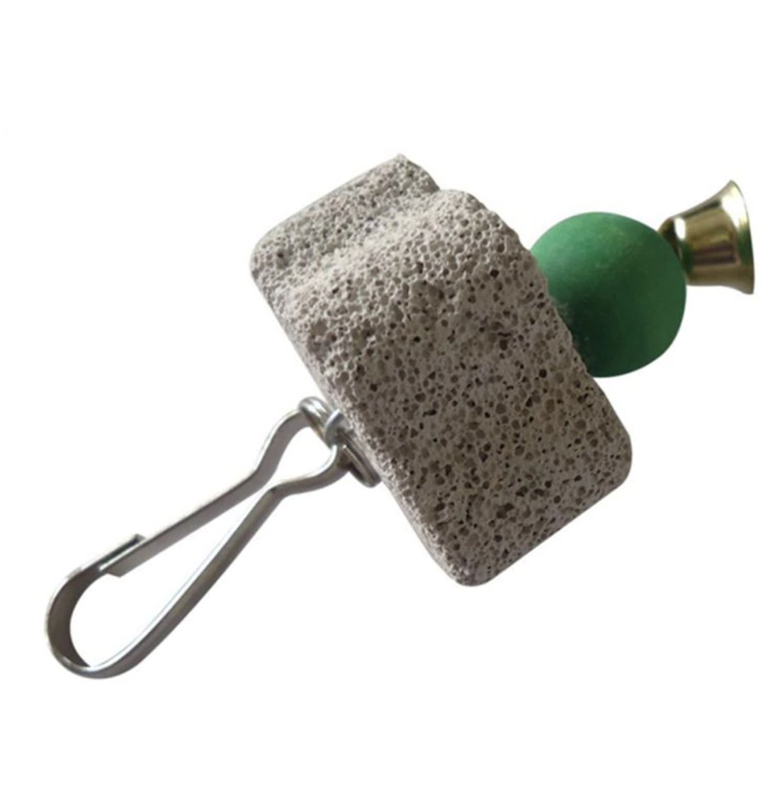 Parrot Grinding Stone Bird Toy With Bell - Wild Pet Supply