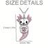 Pink Axolotl Necklace Pendant - Wild Pet Supply