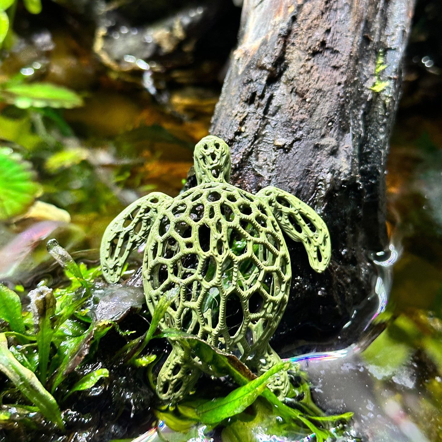 Sea Turtle Aquarium & Terrarium Decor | Nano Shrimp Hide | Fish Tank Decor Turtle - Wild Pet Supply