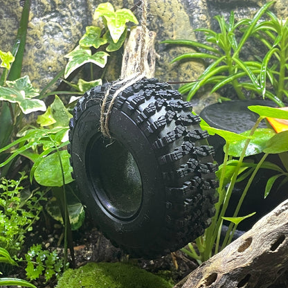 Terrarium Reptile Tire Swing Decor - Tire Swing Reptile Terrarium Decor - Crested Gecko Terrarium Decor - Wild Pet Supply